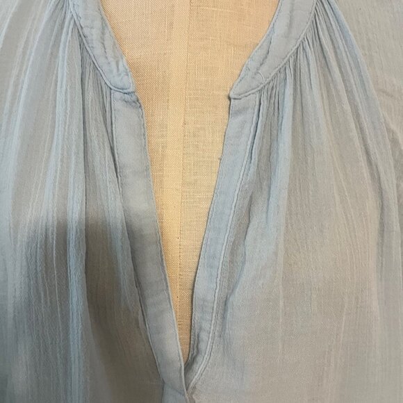 9SEED Lightweight Sheer Light Blue Gauze Top Size Small - Picture 3 of 6